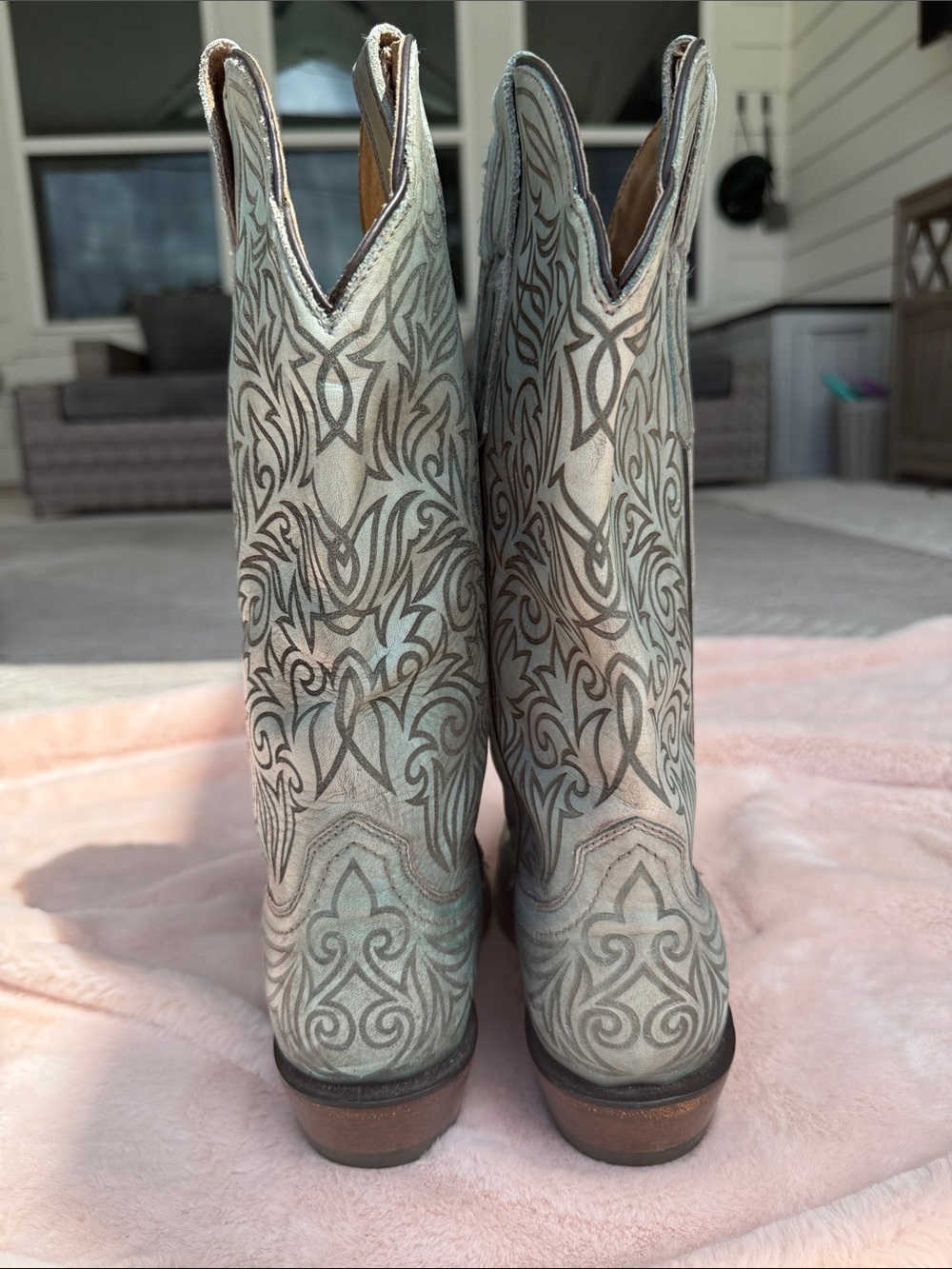 Ariat Turquoise Cowboy Boots 6.5 - Picture 4 of 6